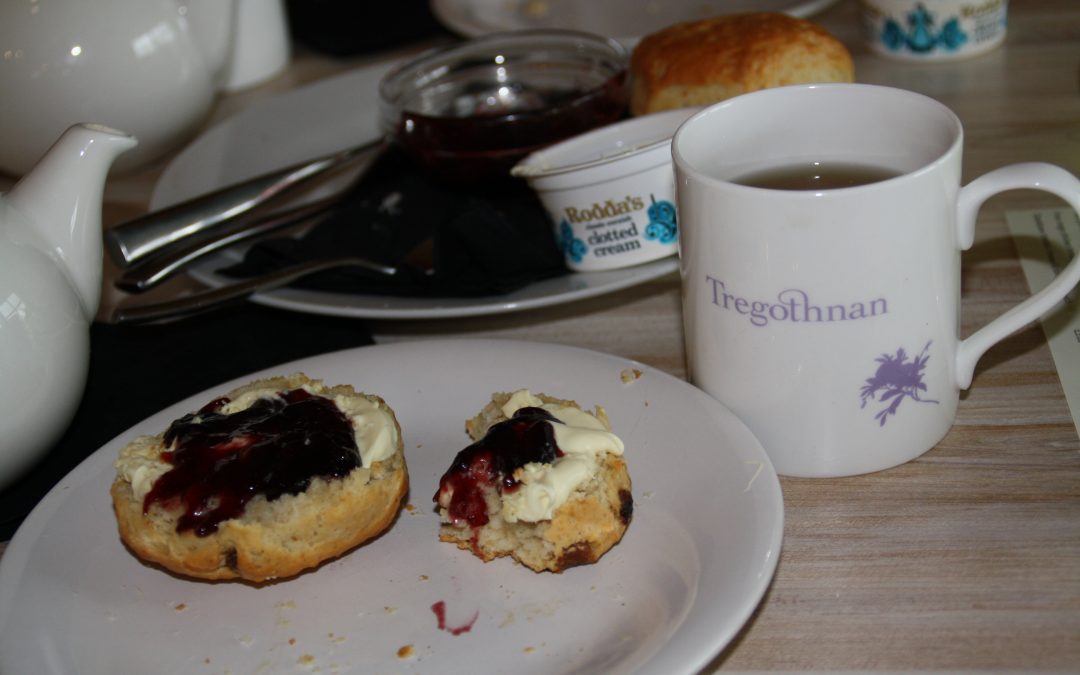 Scones with jam and clotted cream in Cornwall June 2012