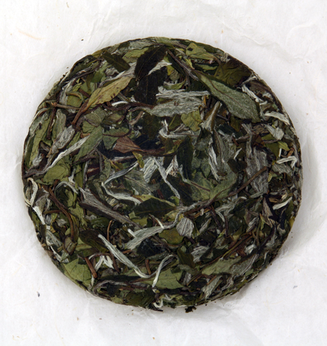 Tea For You Bai Mudan White tea cake unwrapped