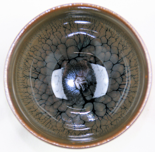 Jian Zhan 5 elements clay tea cup Earth from top