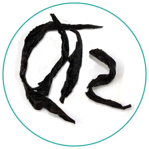 Shui Xian Water Sprite Oolong wet tea leaves
