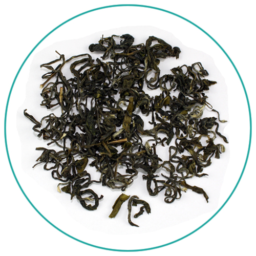 China Green Bi Luo Chun dry tea leaves