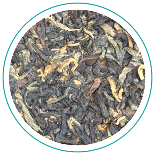China Black Dian Hong Tea back of tea cake