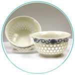 porcelain teacups - blue pattern