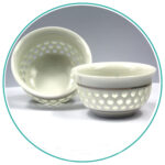 Porcelain Teacups - Gold Band